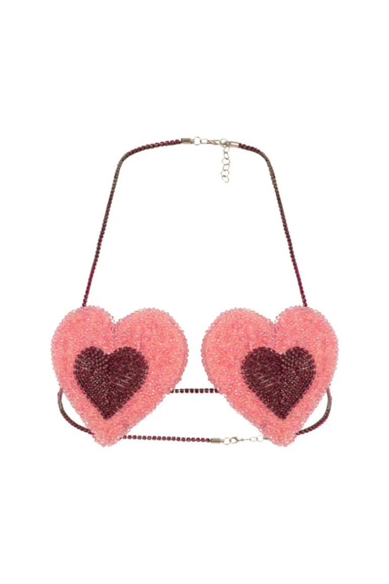 Lingerie<CULT MIA LOOVE CRYSTAL EMBELLISHED BRA Pink