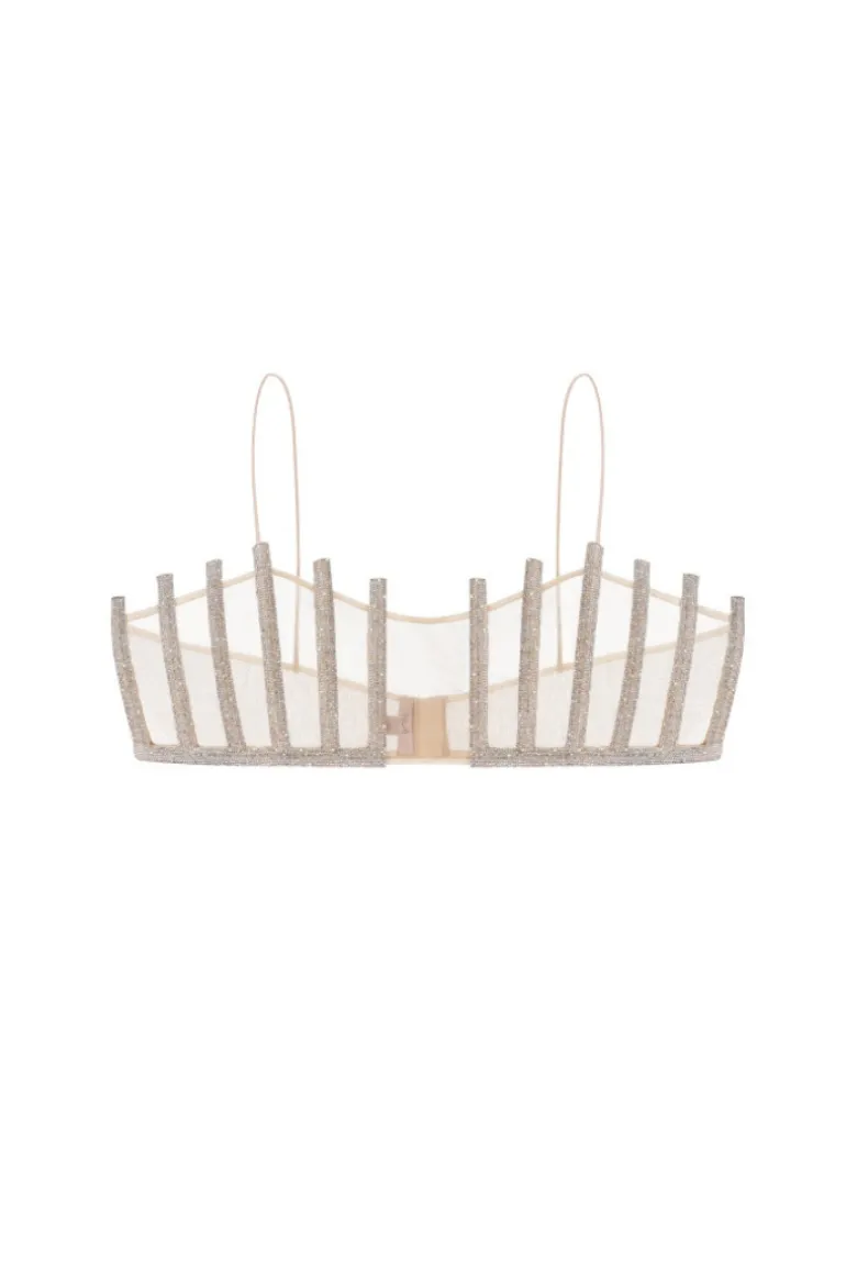 Tops<CULT MIA LOTUS BRALETTE Crystal