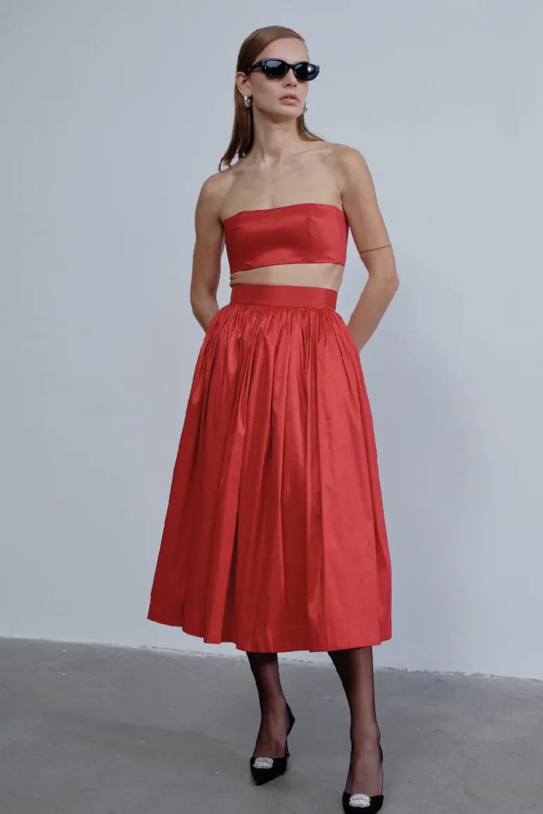 Outfit Sets<CULT MIA LOU LOU TOP AND MIDI SKIRT SET Rouge