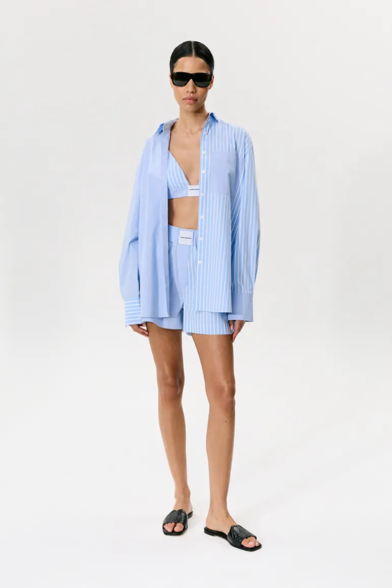 Tops<CULT MIA LUCA BLUE DOPPIO SHIRT Blue and white