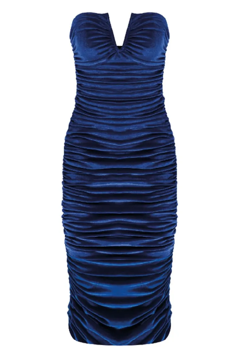 Dresses | Midi Dresses<CULT MIA LUCE VELVET MIDI DRESS Bleu