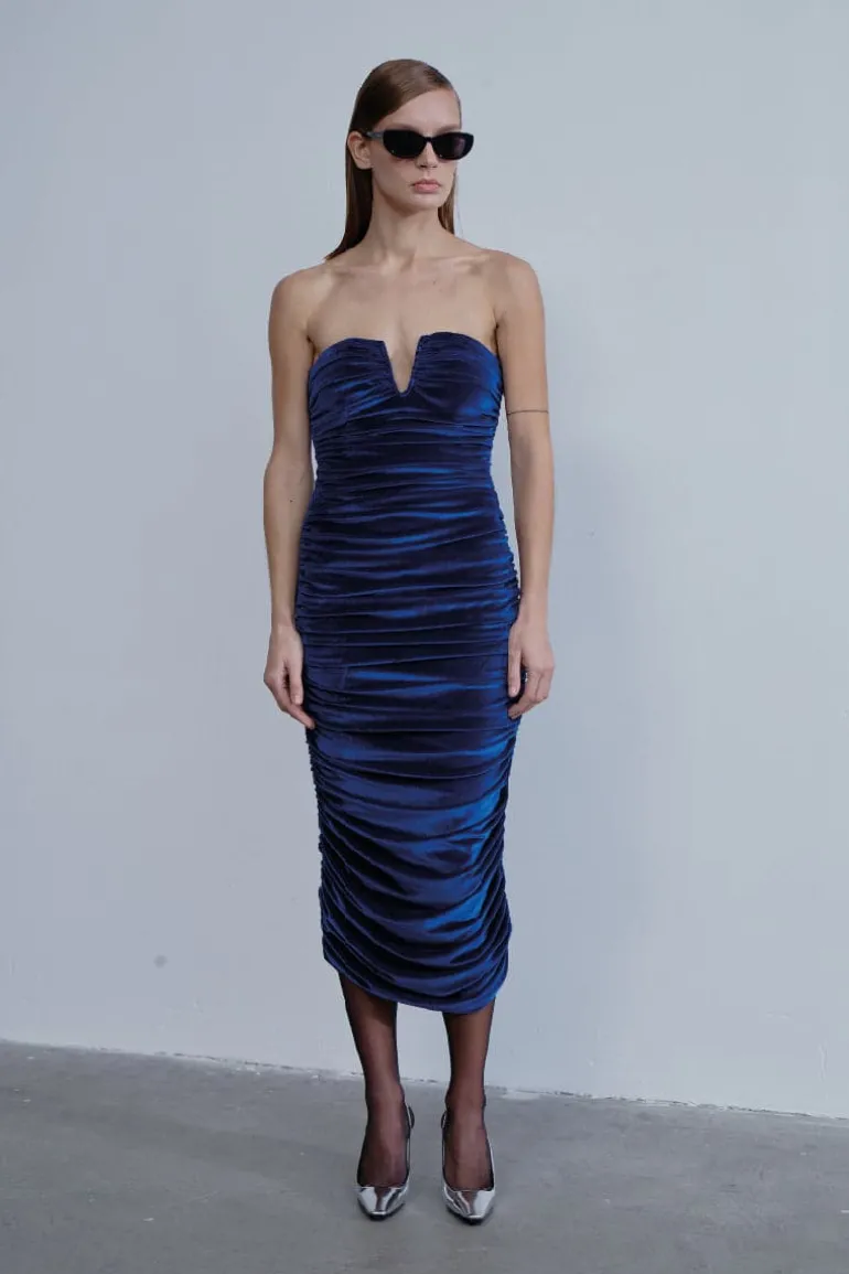 Dresses | Midi Dresses<CULT MIA LUCE VELVET MIDI DRESS Bleu