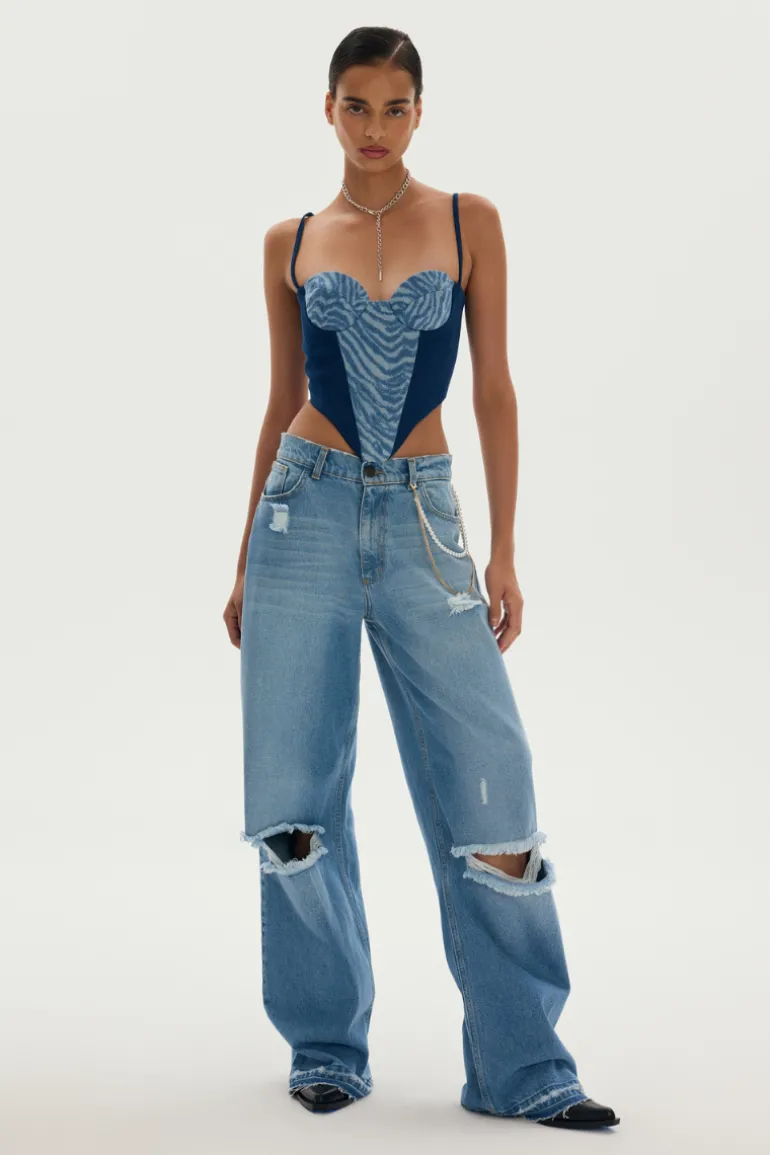 Pants<CULT MIA LUKKA DENIM PANTS Blue