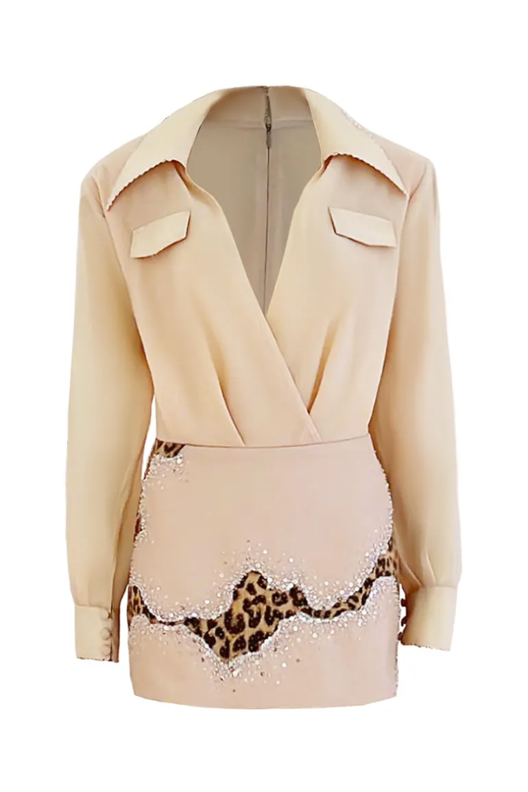 Dresses | Mini Dresses<CULT MIA LUMINOUS MINI DRESS Beige