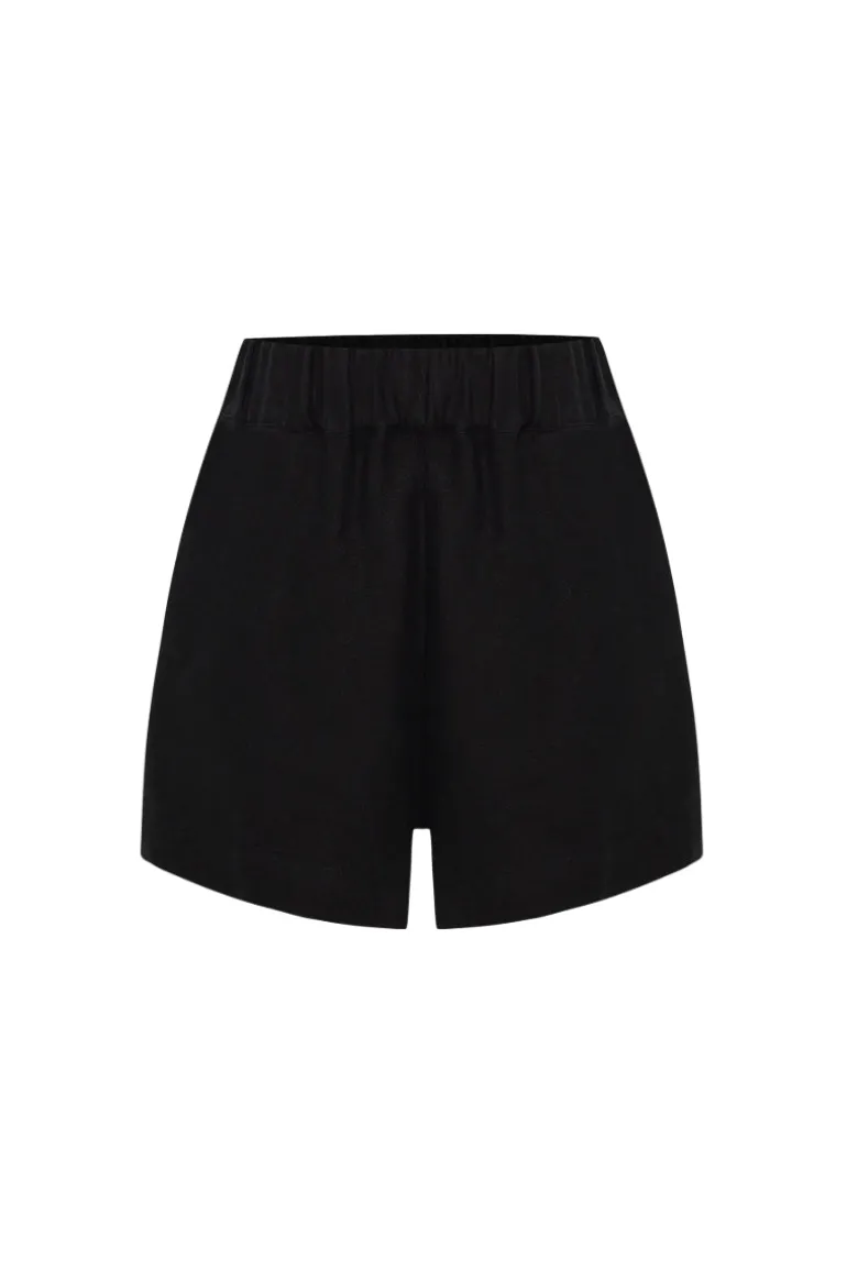 Pants<CULT MIA LUNA LINEN SHORTS Black