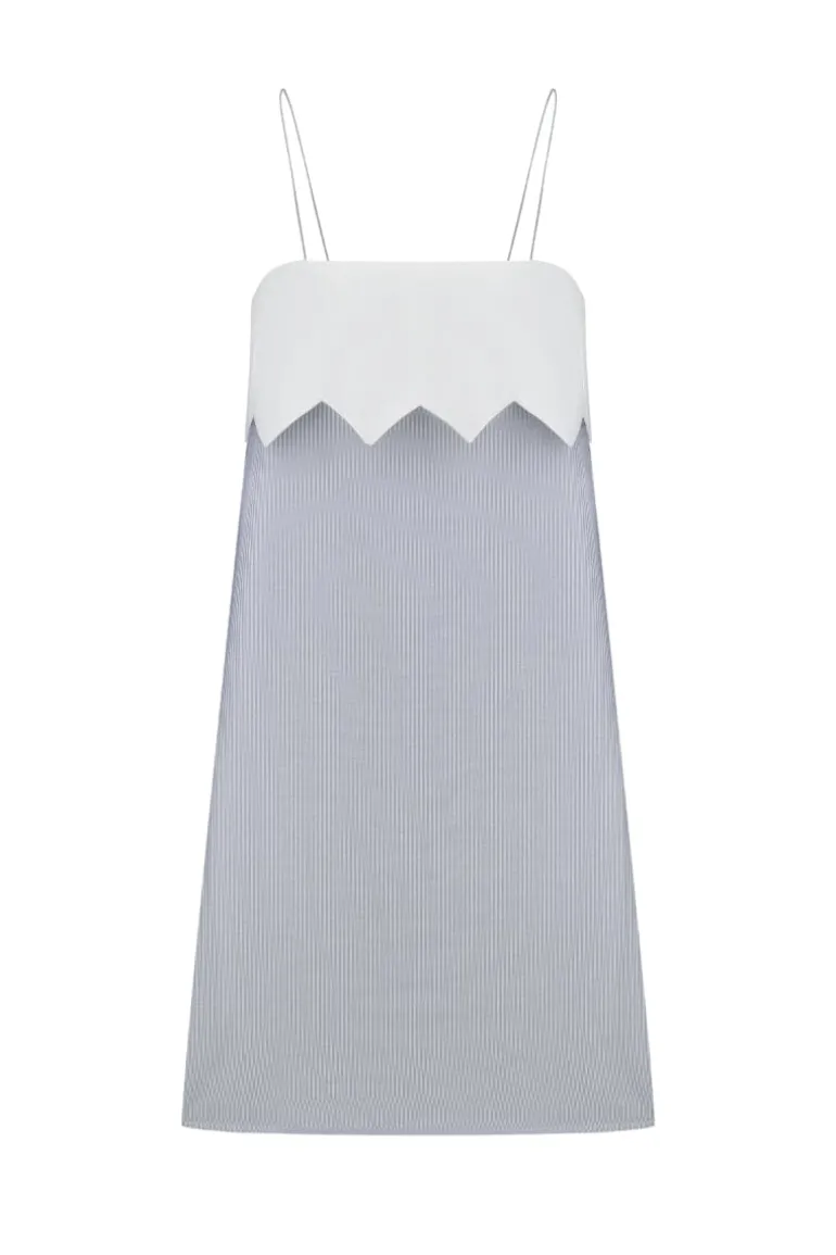 Dresses | Mini Dresses<CULT MIA LYSHTVA A-LINE MINI DRESS Blue/White