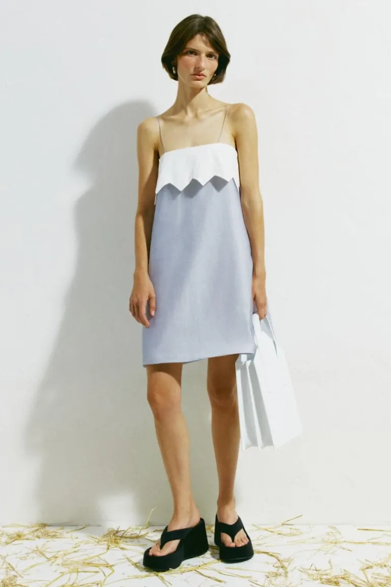 Dresses | Mini Dresses<CULT MIA LYSHTVA A-LINE MINI DRESS Blue/White