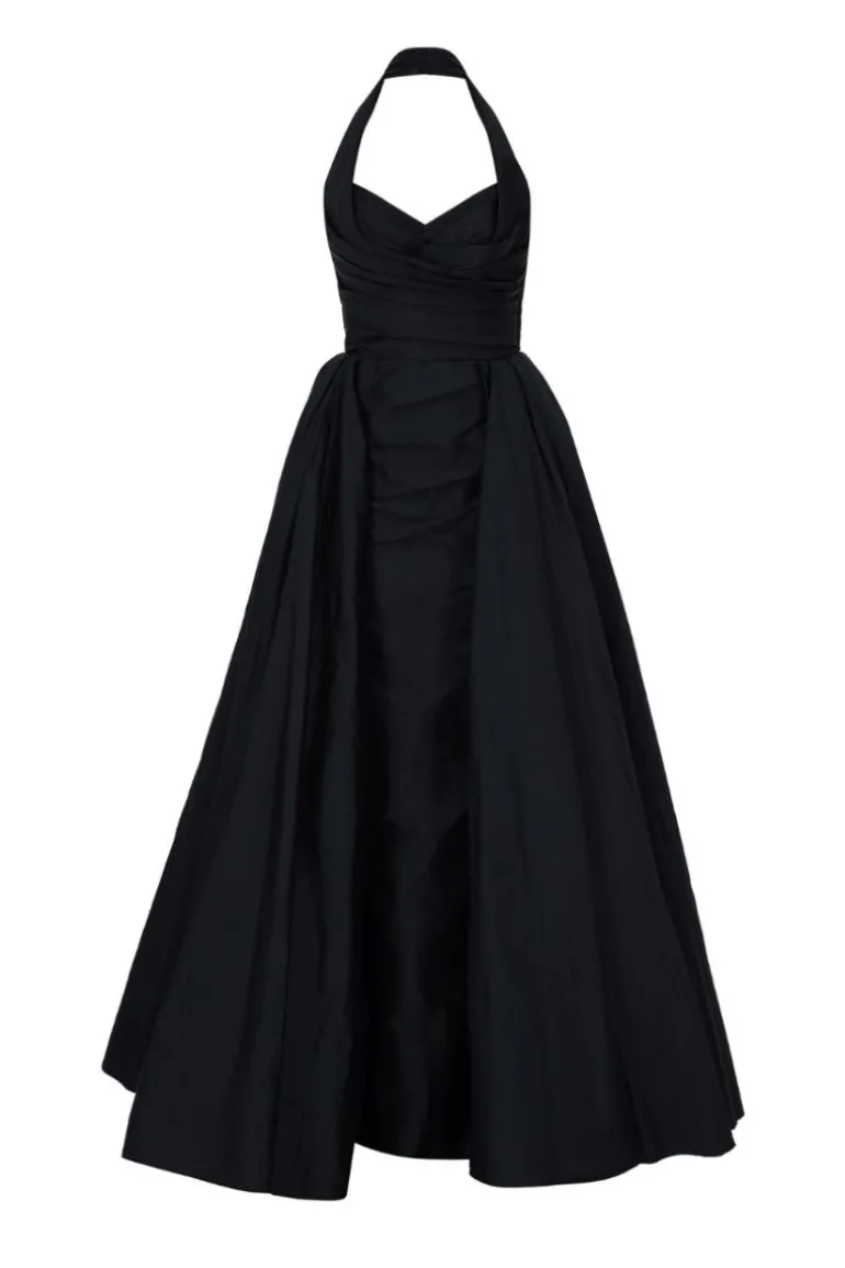 Dresses | Gowns<CULT MIA MABLE HALTER OVERSKIRT GOWN Black