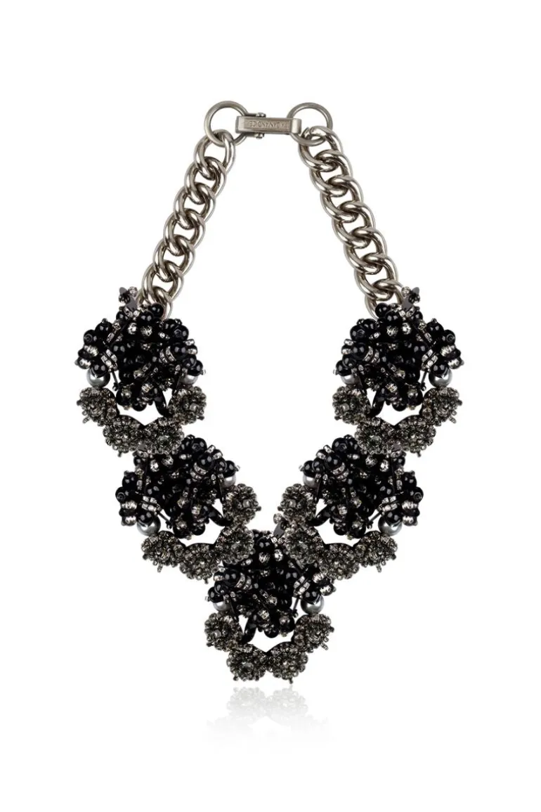 Necklaces<CULT MIA MADELINE BLACK NECKLACE Grey, Black