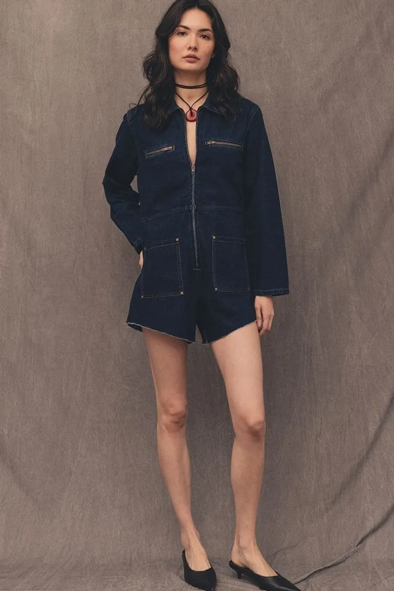 Jumpsuits<CULT MIA MADI ATLANTIC AVE DEMIN ROMPER Atlantic Ave.