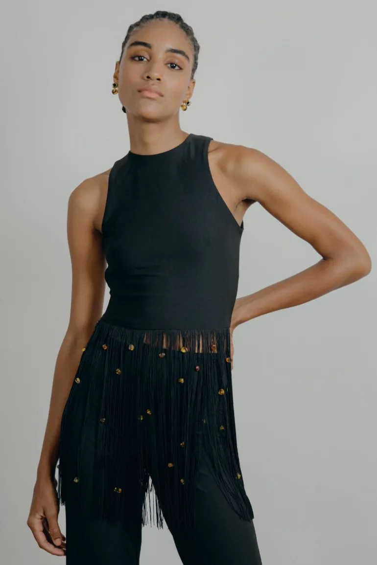 Tops<CULT MIA MAGNETO TOP Black