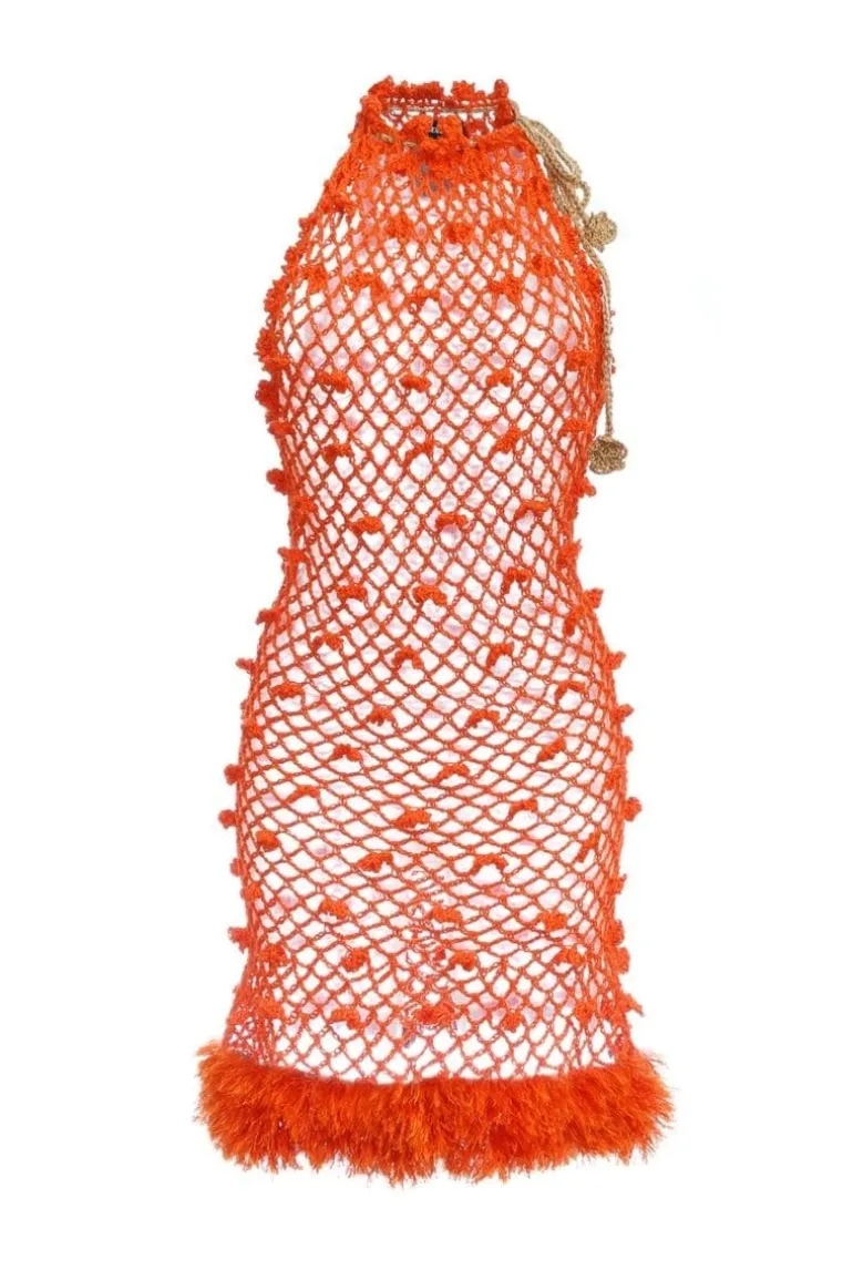 Dresses | Mini Dresses<CULT MIA MALVA HANDMADE CROCHET DRESS Orange