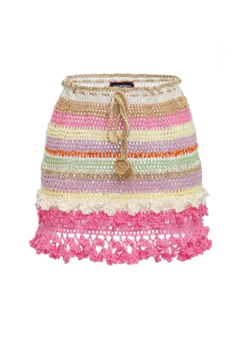 Skirts<CULT MIA MALVA HANDMADE MINI CROCHET SKIRT Multicolor