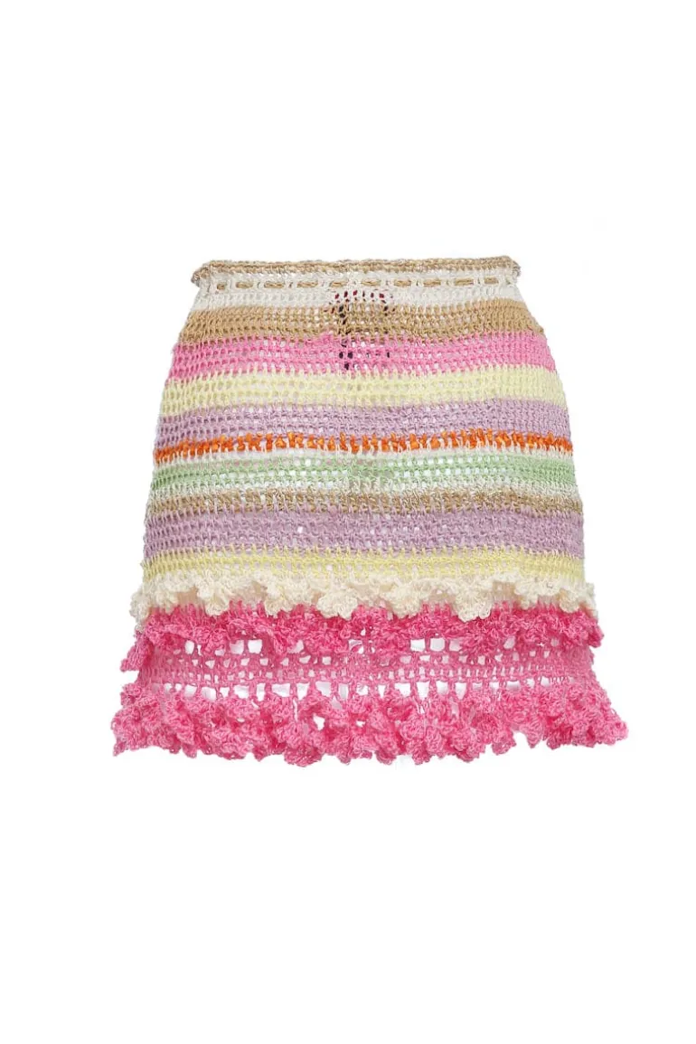 Skirts<CULT MIA MALVA HANDMADE MINI CROCHET SKIRT Multicolor