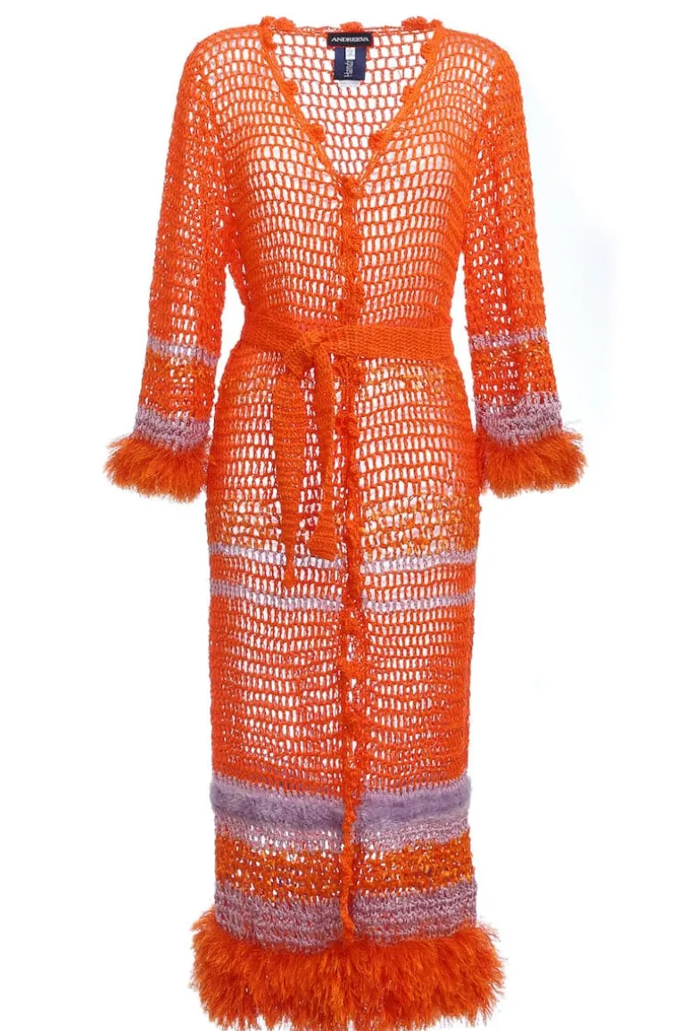 Knitwear<CULT MIA MALVA HANDMADE CROCHET CARDIGAN Orange