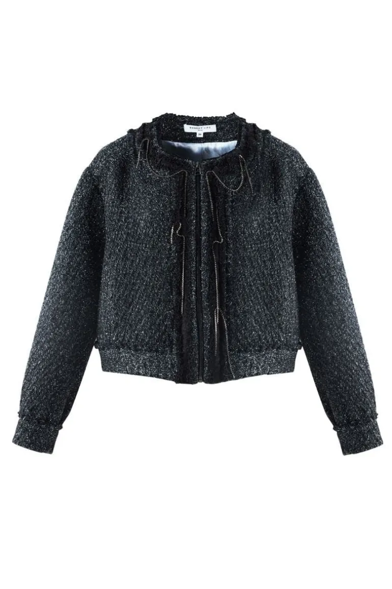 Jackets<CULT MIA MANSIGA GLITTER JACKET Black
