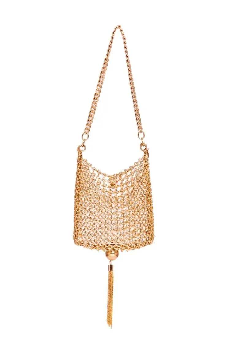 Shoulder Bags<CULT MIA MARAIS CHAIN SHOULDER BAG Gold
