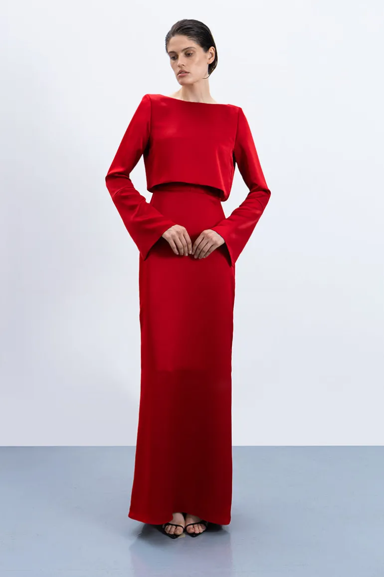 Dresses | Gowns<CULT MIA MARBLE GOWN IN Red