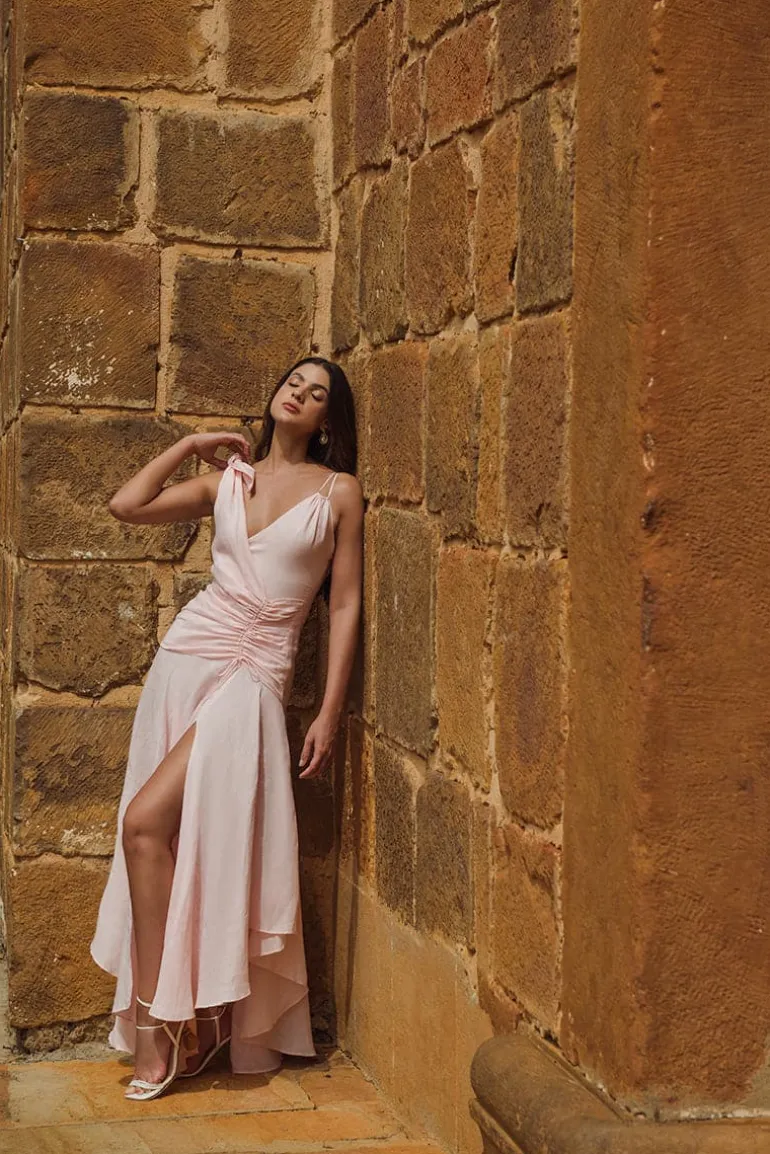 Dresses | Midi Dresses<CULT MIA MAREA DRAPED MIDI DRESS Pink