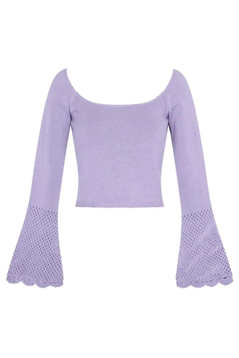 Tops<CULT MIA MARILU BELL SLEEVE TOP Lilac