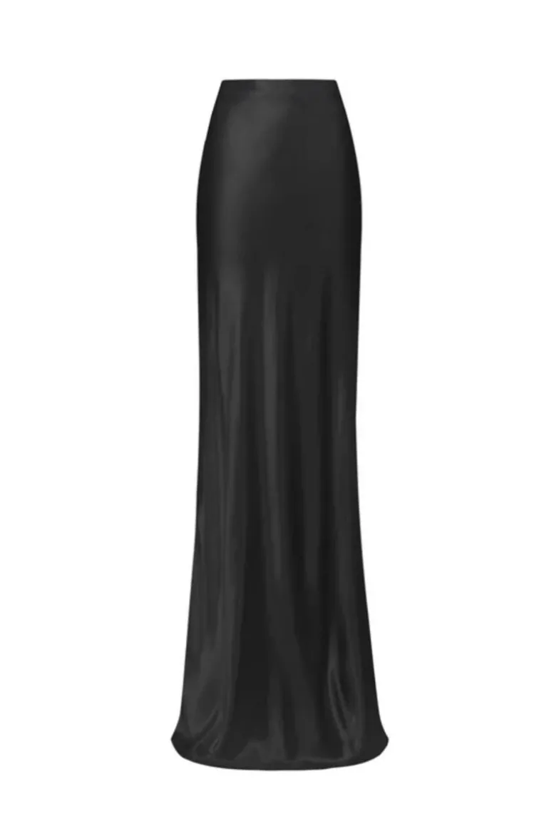 Skirts<CULT MIA MARITZA MAXI SKIRT IN BLACK Midnight Black