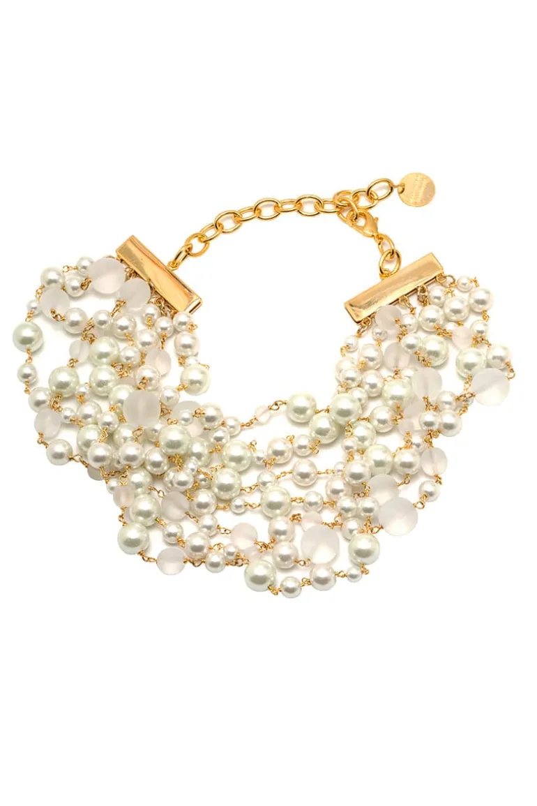 Necklaces<CULT MIA MARLON GOLD PEARLY NECKLACE Gold/Pearl