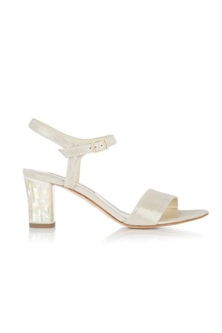 Heels<CULT MIA MARTENE SUEDE PEARL HEELS Champagne