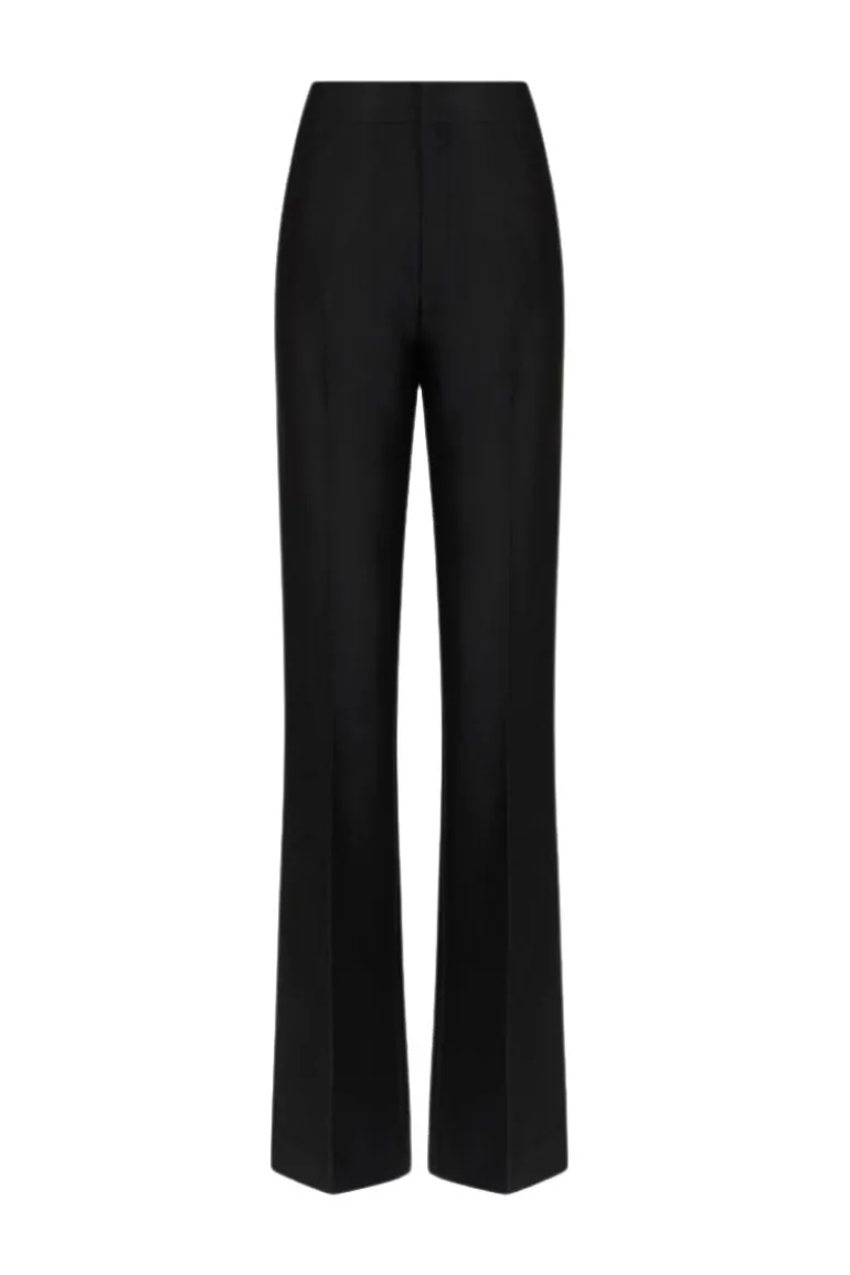 Pants<CULT MIA MARTINE STRAIGHT RIBBED PANTS Black