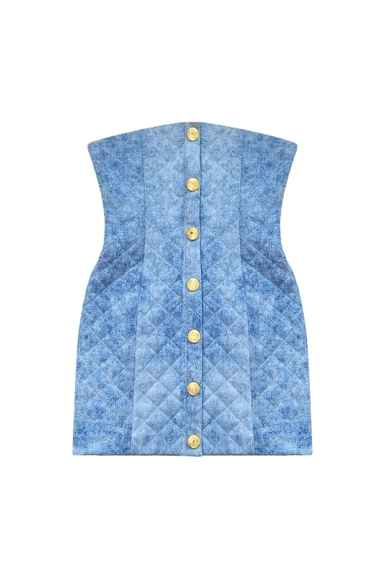 Dresses | Mini Dresses<CULT MIA MEGGY DENIM MINI DRESS Denim Blue