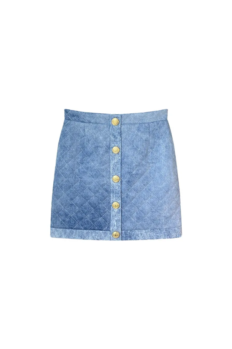 Skirts<CULT MIA MEGGY DENIM SKIRT Denim Blue