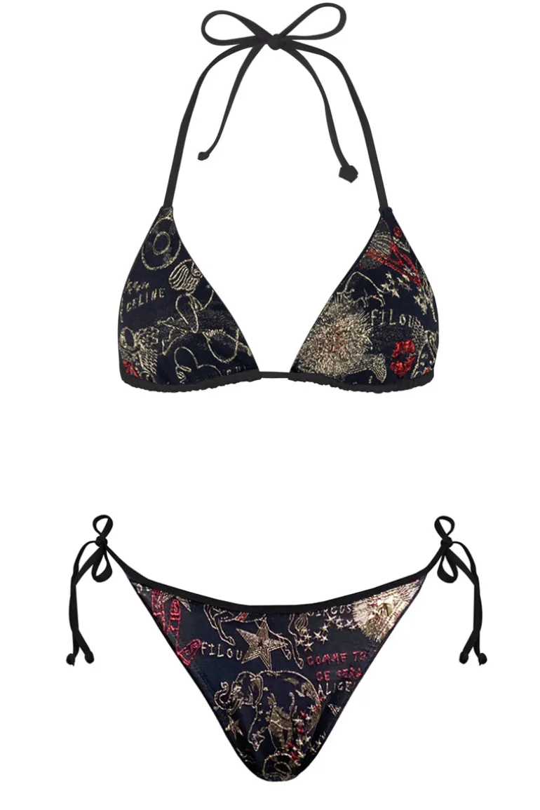 Swimwear<CULT MIA METALLIC CIRCUS BIKINI Black