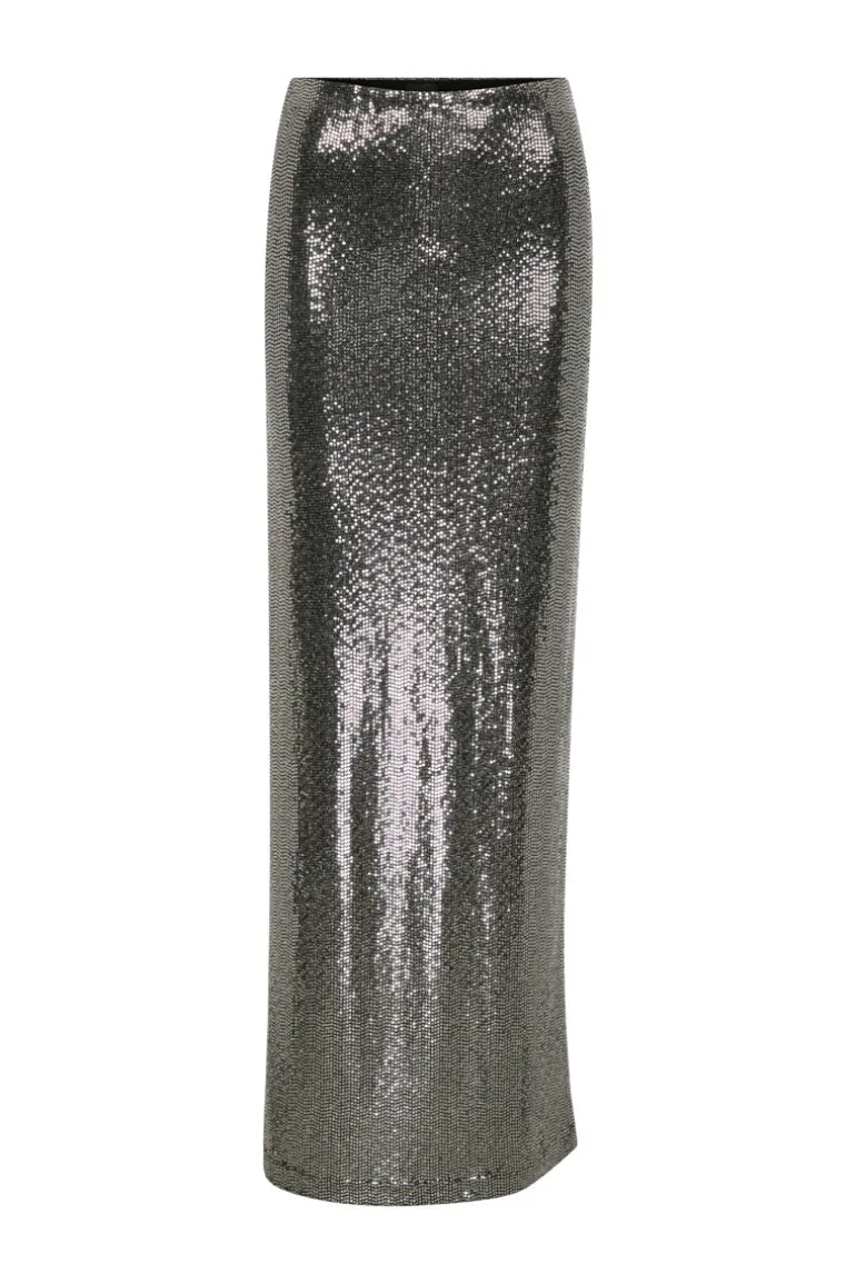 Skirts<CULT MIA METALLIC MID-RISE MAXI SKIRT Metallics