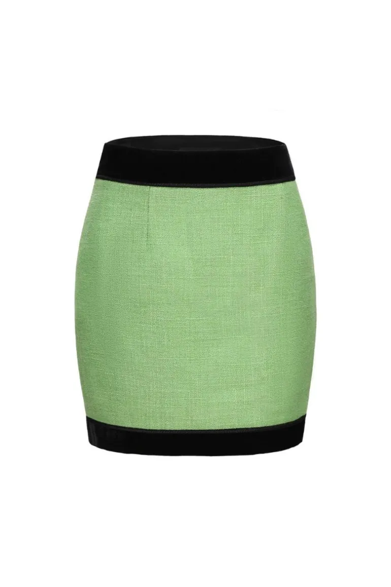 Skirts<CULT MIA MICHELLE TWEED MINI SKIRT Green