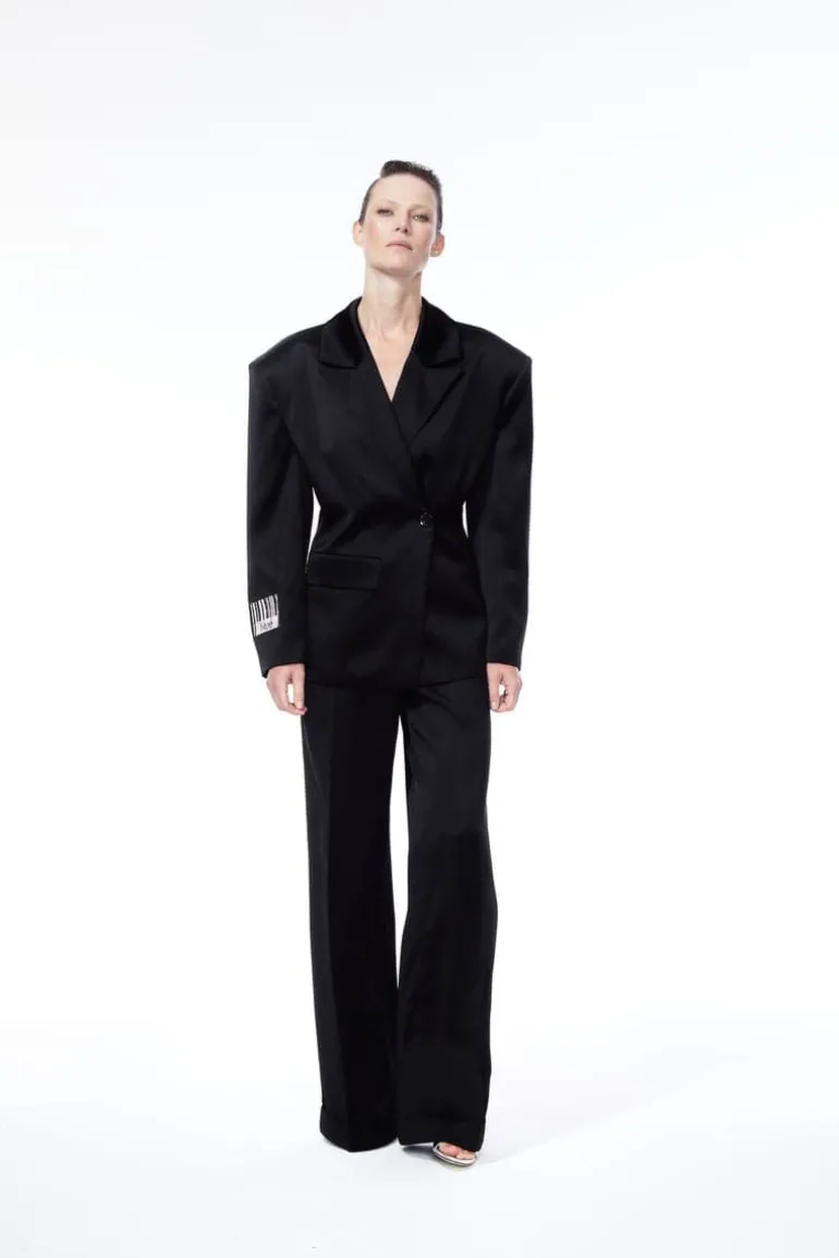 Pants<CULT MIA MIDNIGHT TAILORED PANTS Black