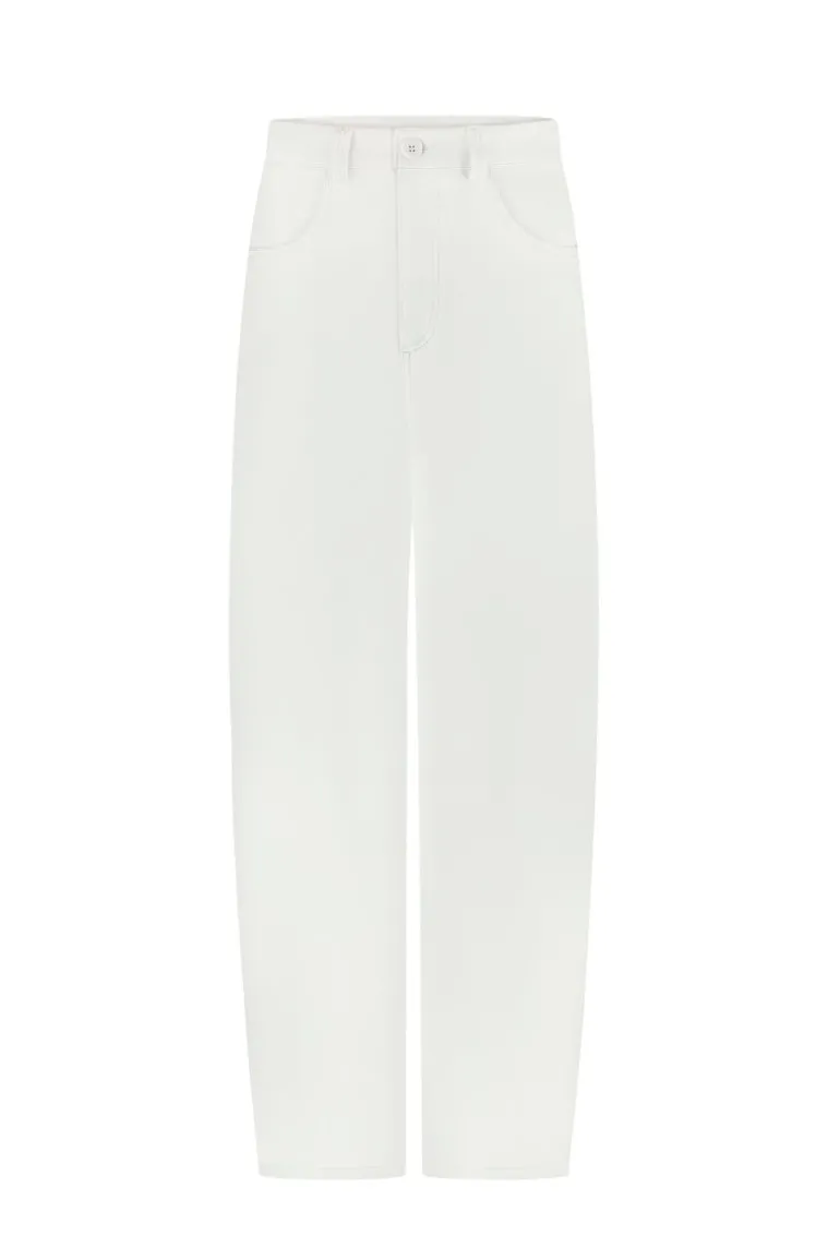 Pants<CULT MIA MILK COLORED RELAXED FIT JEANS White
