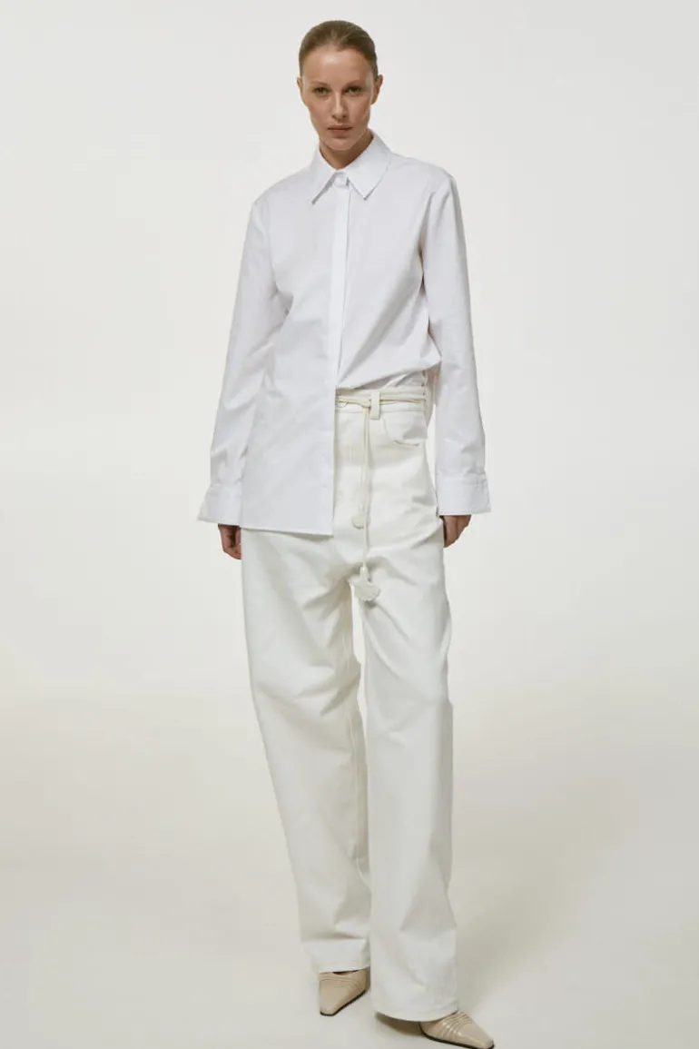 Pants<CULT MIA MILK COLORED RELAXED FIT JEANS White