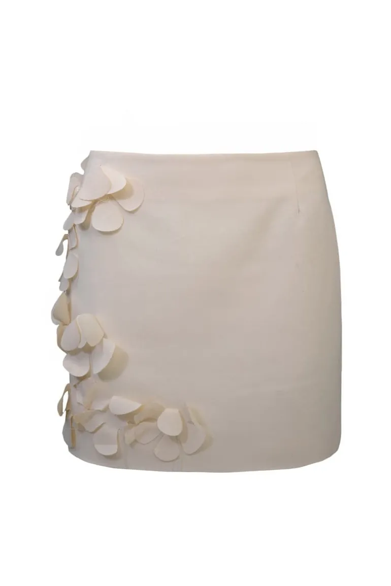 Skirts<CULT MIA MILKY FLORAL MINI SKIRT Milky White
