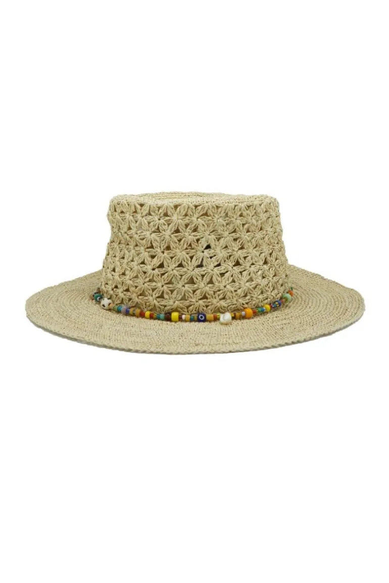 Hats<CULT MIA MILLIE STRAW BUCKET HAT Natural