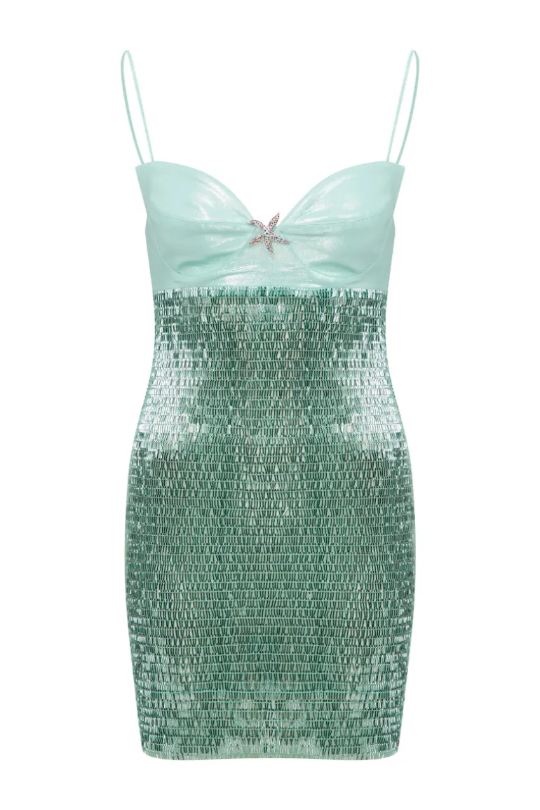 Dresses | Mini Dresses<CULT MIA MINI BEADED DRESS IN Mint