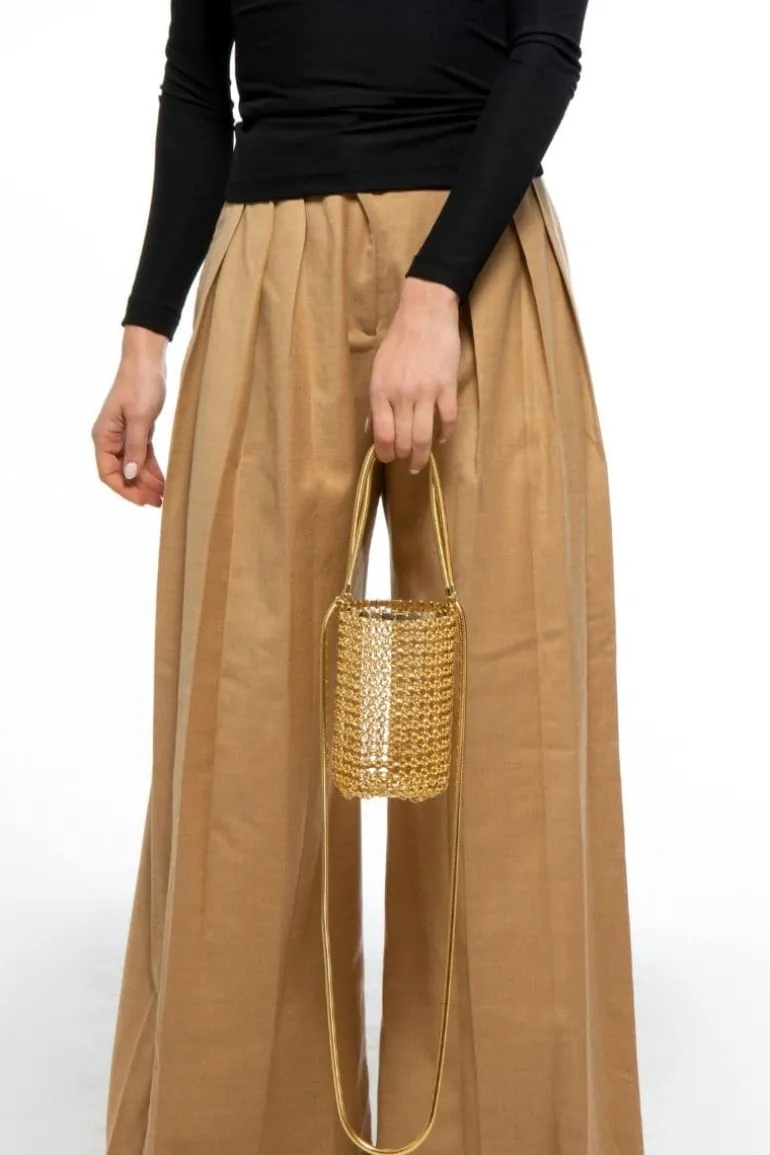 Top Handle Bags<CULT MIA MINI BEBU CHAIN BUCKET BAG Gold