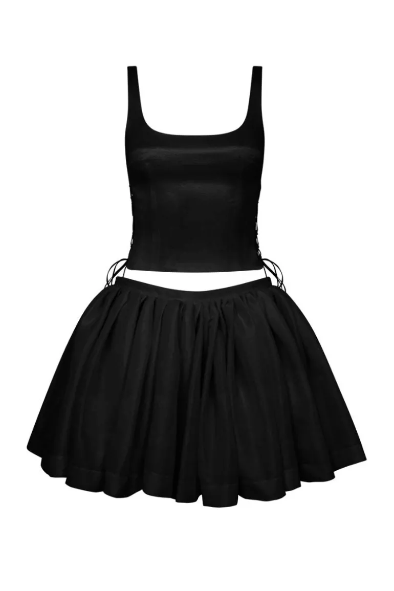 Outfit Sets<CULT MIA MINI DEVON TOP AND SKIRT Black