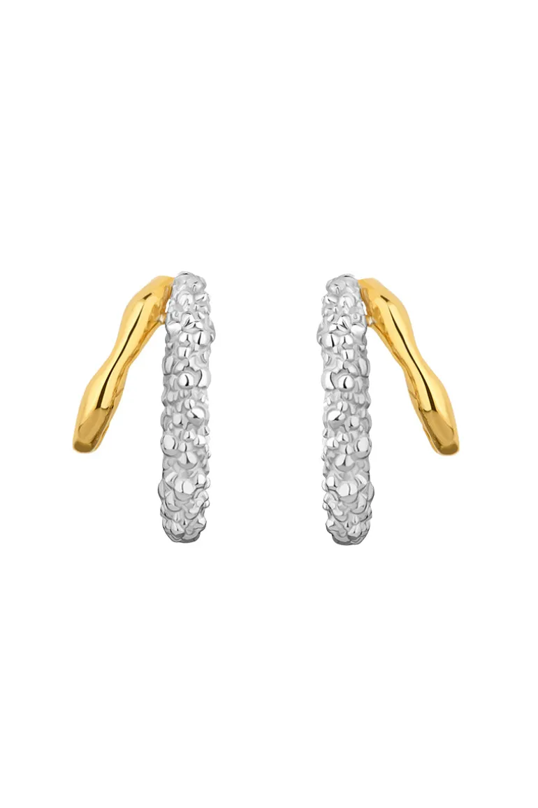 Earrings<CULT MIA MINI MIX HARMONIA EARRINGS Silver & Gold