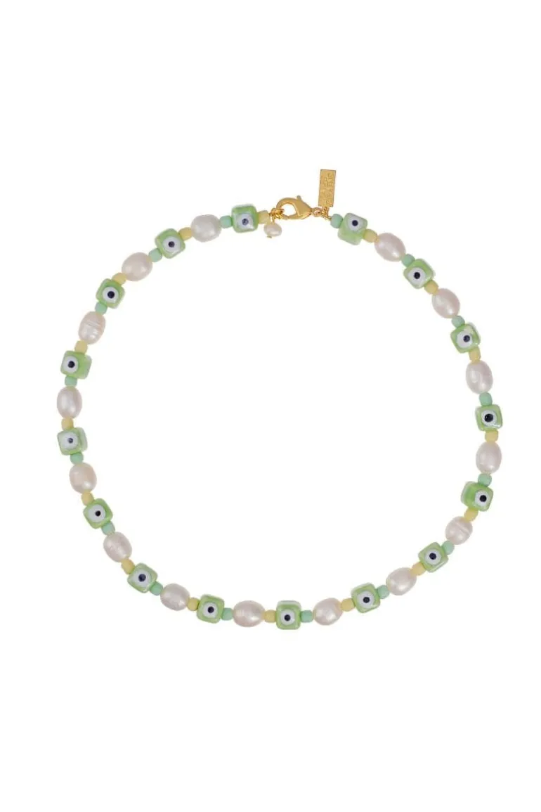 Necklaces<CULT MIA EYE SPY PEARL NECKLACE Mint