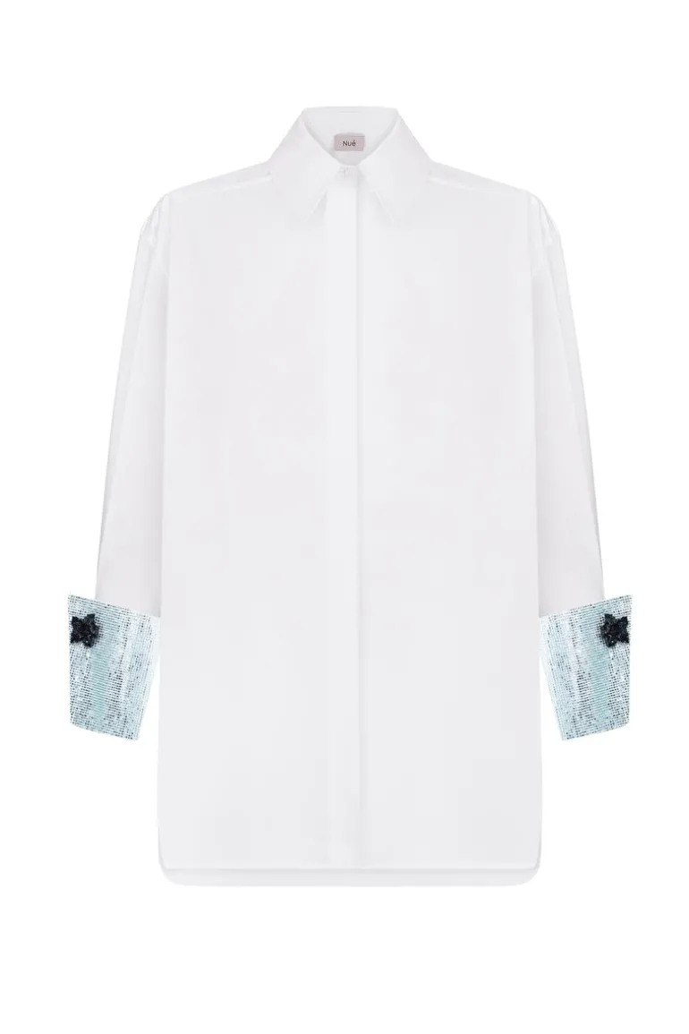 Tops<CULT MIA MIRROR SHIRT White