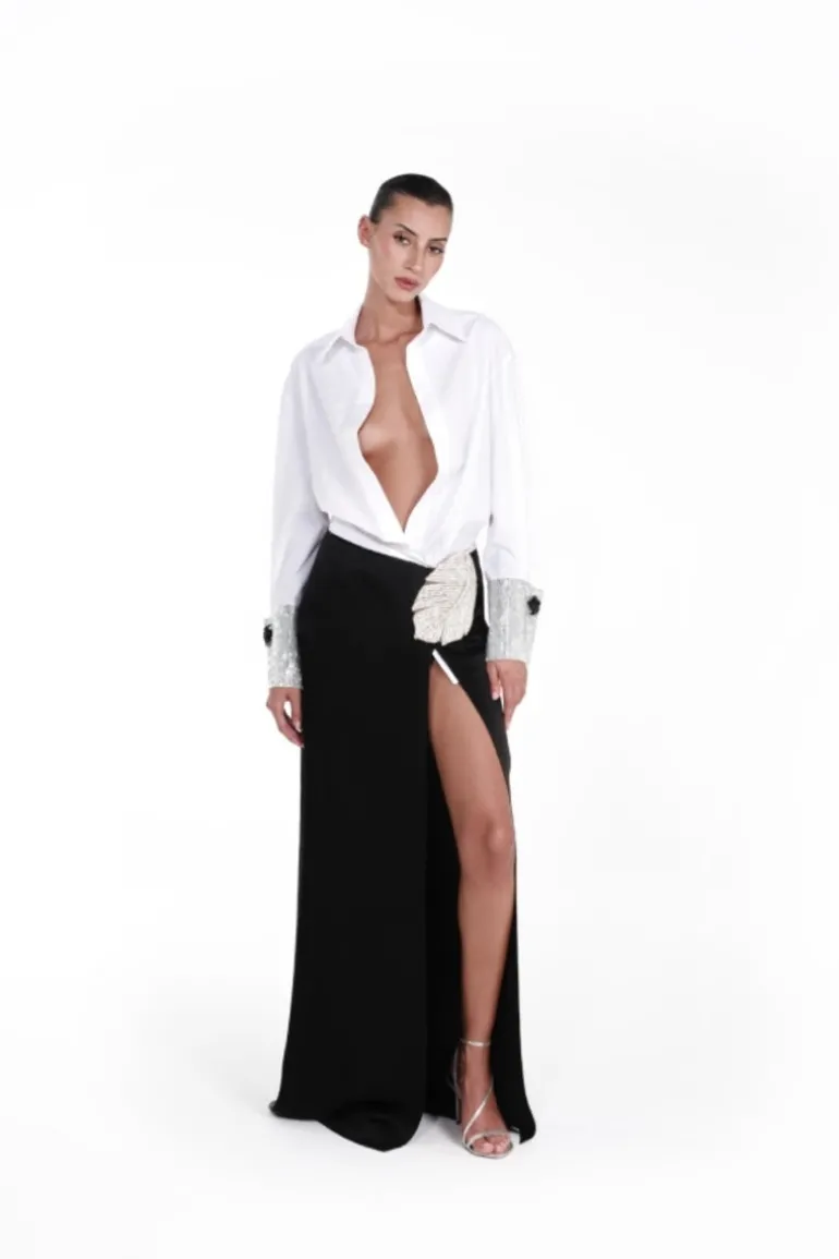 Tops<CULT MIA MIRROR SHIRT White