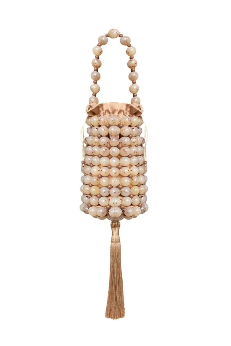 Top Handle Bags<CULT MIA MOCHA PALOMA BEADED BAG Mokka