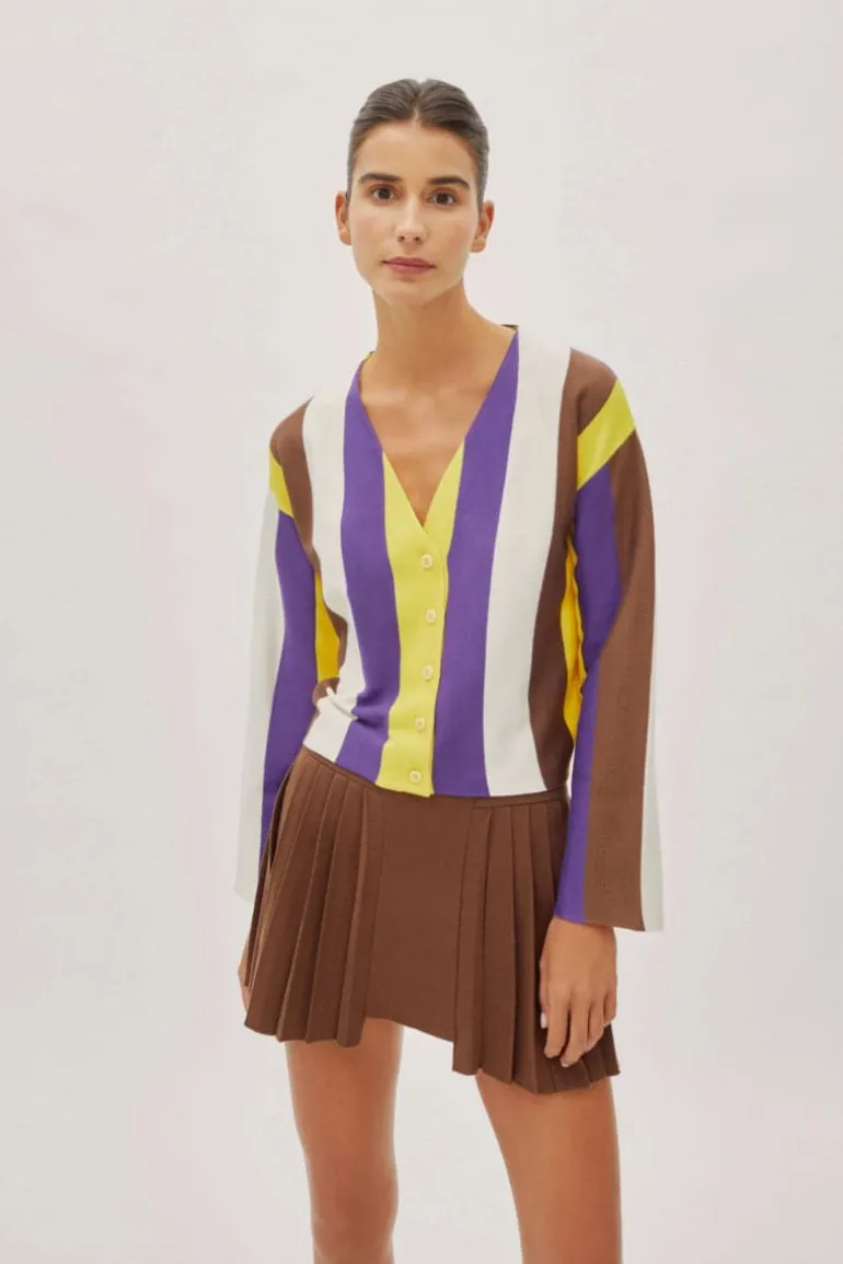 Knitwear<CULT MIA MONACO ED STRIPED CARDIGAN Multi-Colour