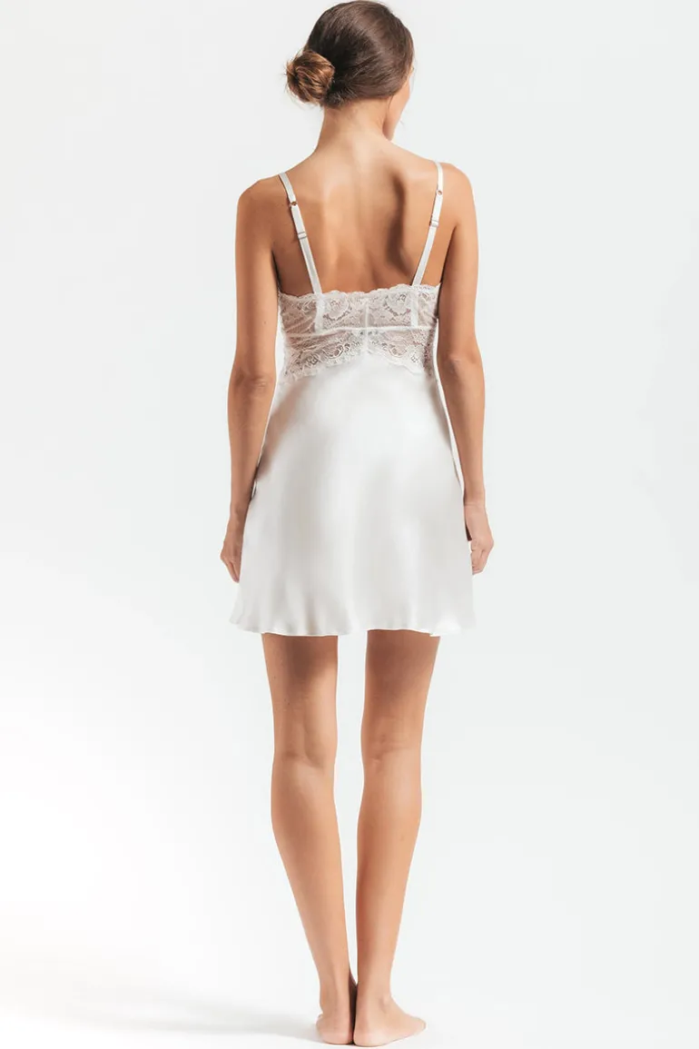 Sleep & Loungewear<CULT MIA MORGAN CRADLE BUST SILK CHEMISE Ivory