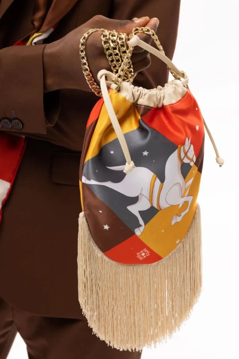 Top Handle Bags<CULT MIA HORSE POSH TASSEL BAG Multicolor