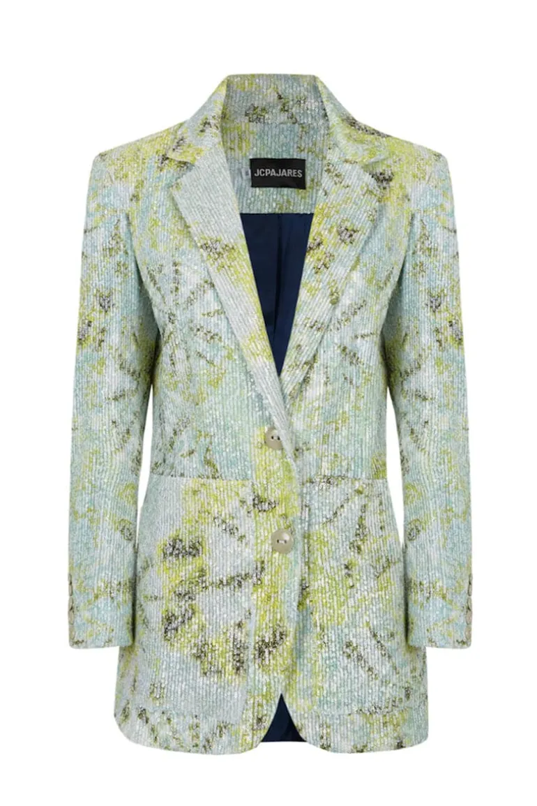 Blazers<CULT MIA TIE DYE OVERSIZED SEQUIN BLAZER Multicolor